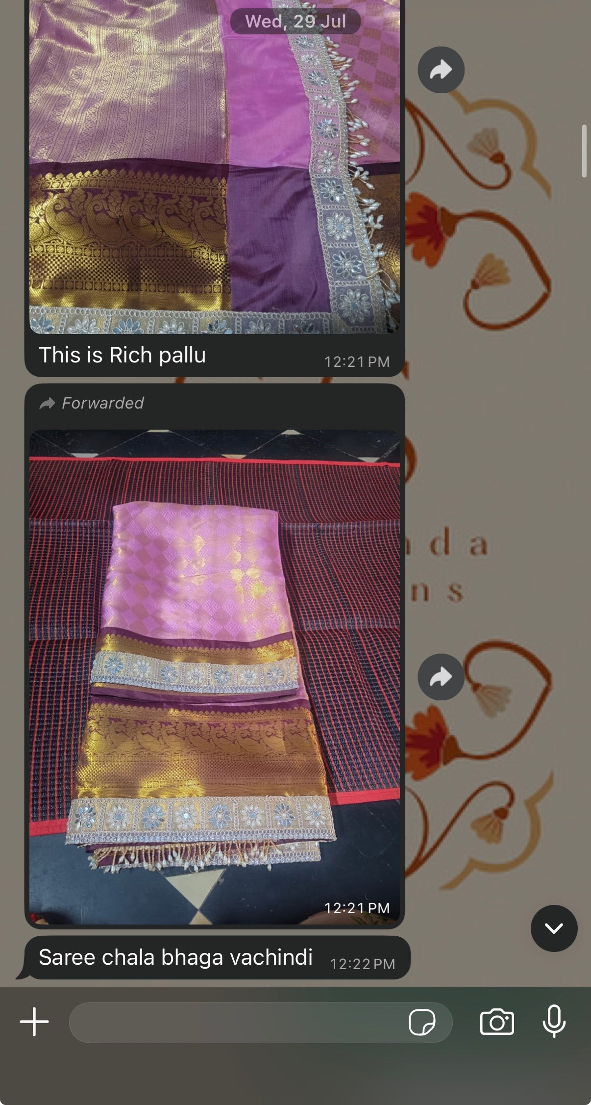 Semi Benarasi with pearl and Kundan work at border