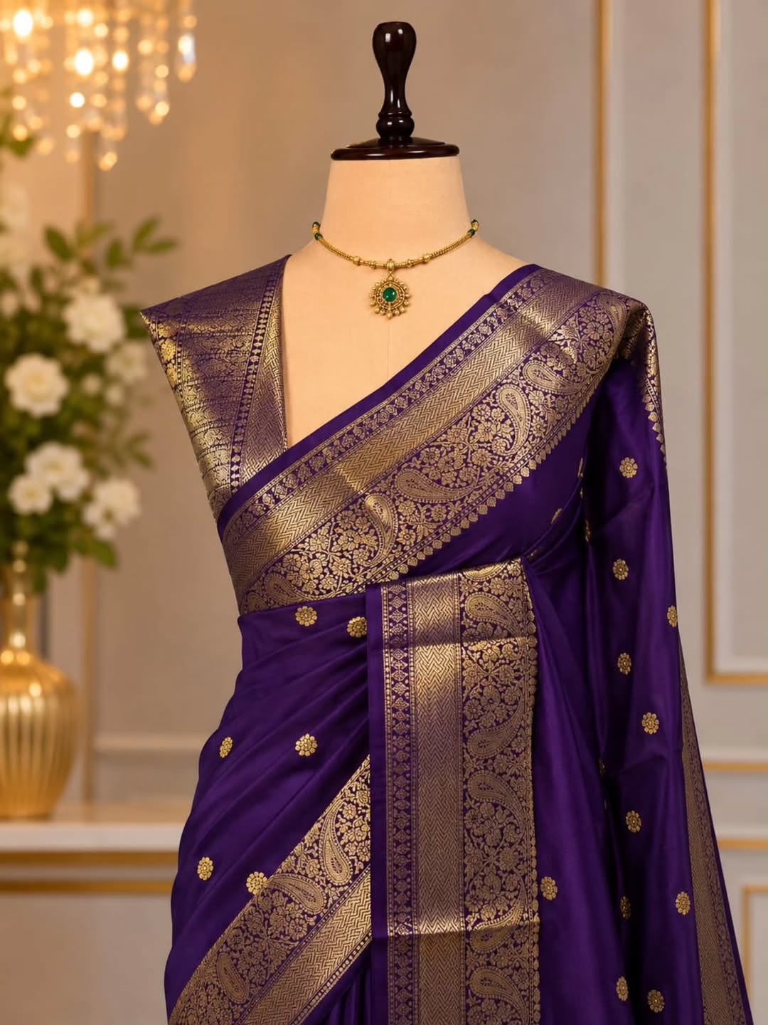 Skanda banarasi with kanchi border